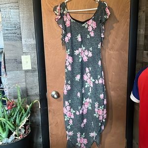 Lapis Gorgeous Floral Dress Flowing Design